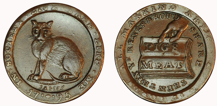 Thomas Spence Copper Farthing 1795 D H Middlesex 1091 Thomas Spence Copper Farthing 1795 D H Middlesex 1091