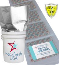 5-Gallon 7 Mil Premium Seal-Top Century Mylar Bags and Individually Sealed Oxygen Absorbers 
