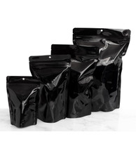 5 Mil Stand Up Pouches Black/Clear