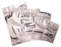 Medium Silver/Clear Stand Up Pouches (1000)  - Wholesale
