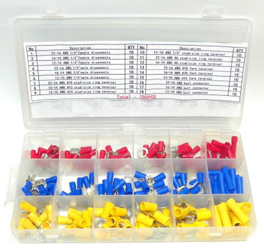 WSM Universal Wire Terminal Kit, 180 PIECES 014-1050