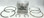 WSM Kawasaki 360 Prairie Piston Kit '03-'12, STD 50-253K, OEM 13001-1652