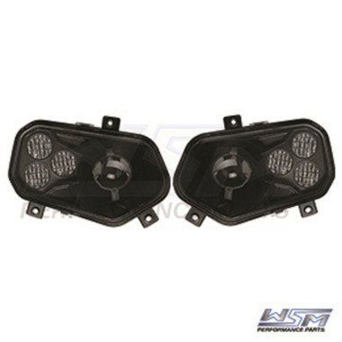 WSM L.E.D HEADLIGHTS: POLARIS 900 RZR - SMOKED LENSES LED PAIR - 020-350-00 OOS