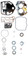 WSM Yamaha 25 HP 2 Cyl 4 Stroke '98-'01 Gasket Kit 500-314, 65W-W0001-00-00