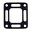 WSM Gasket, Exhaust Riser Mercruiser 4.3 \ 5.0 \ 5.7 \ 7.4 \ 8.2L - 584-522