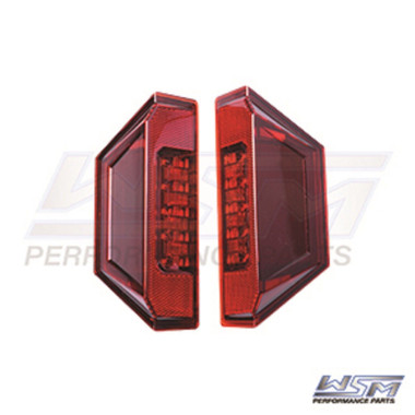 WSM L.E.D TAIL LIGHTS: POLARIS 1000 GENERAL - RED LENSES - LED PAIR - 020-352