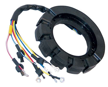WSM STATOR: MERCURY MARINER 150-225 HP V6 9 AMP '76-'88, 398-5454A7, 398-5454A
