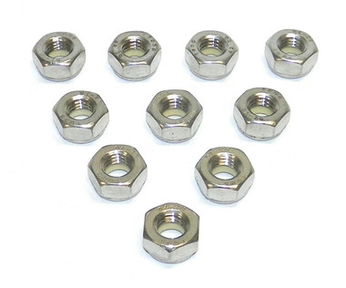 WSM - 10mm Nylon Lock Nut 10 per bag STAINLESS - 014-703