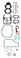 WSM Gasket Kit, Powerhead Johnson / Evinrude 35 - 60 Hp 2 Cylinder - 500-125