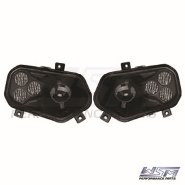 WSM L.E.D Headlights Polaris 900 RZR - Smoked Lenses - 020-350-00