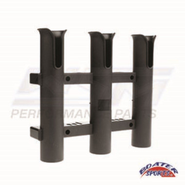 WSM Boater Sports - Fishing Rod Holder 3 Pole Rack - Nylon - Black - 52215