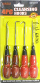 WSM PRECISION - 4 PIECE PICK SET - CLEANSING HOOKS - 990-310