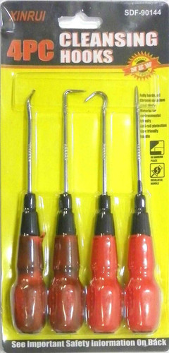 WSM PRECISION - 4 PIECE PICK SET - CLEANSING HOOKS - 990-310