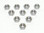 WSM Kawasaki/Polaris 300-1500 Stainless Flanged Head Nut 10 Pack -8mm - 014-602