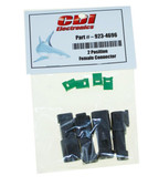 CDI DEUTSCH RECEPTACLE, 2-PIN W/LOCKING WEDGE JOHNSON / EVINRUDE 923-4696