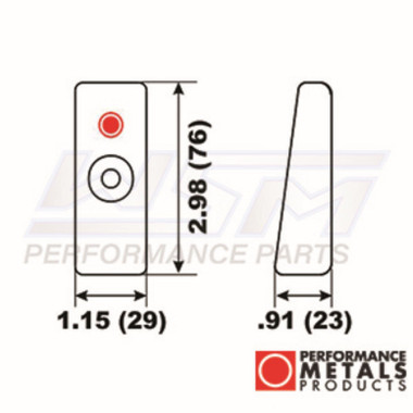 WSM Wedge Anode Honda / Mercury / Mariner 30 - 400 Hp - PMC00051A, 41109-ZW1-003