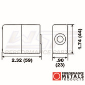 WSM Transom Anode Johnson / Evinrude 60 - 300 - PMC00155A, 0398331, 0433458