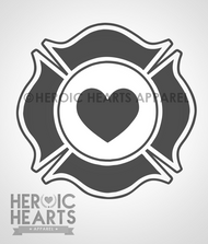Firefighter Heart Decal
