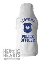 I Love My Police Officer Doggie Tee
