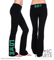 Navy LOVE Yoga Pants