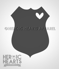 LEO Shield with Heart Decal
