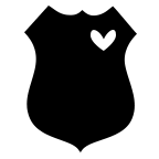 Police Shield With Heart
