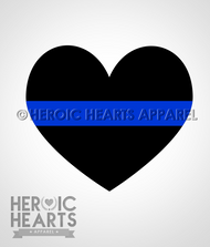 Thin Blue Line Heart Decal