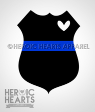 LEO Shield Heart TBL Decal