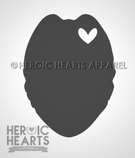 Oval Badge Heart Decal