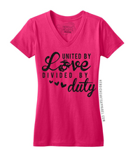 United By Love Divided By Duty USMC Top