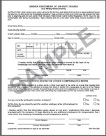 Driver Statement of On Duty Hours - New Hire