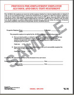 Failed/Refused Pre-Employment Test - 50 pad