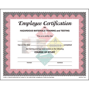Hazardous Materials Made Easier For All Employees Employee Training Certificate