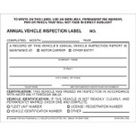 Annual Inspection Decal - Numbered