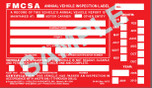 Annual Vehicle Inspection Decal - Aluminum