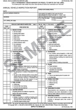 Annual Inspection Report Label -3 ply