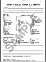 Daily Vehicle Inspection Book -3 ply Detailed  with Carbon