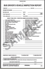 Bus Driver Vehicle Inspection Book -2 ply Carbonless