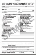 Bus Driver Vehicle Inspection Book -3 ply Carbonless
