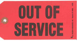 Out of Service Tag - Red with Wire