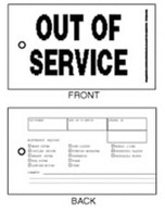 Out of Service Tags - White Tyvek with Wire