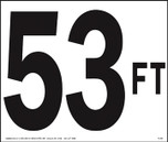 Transport Safety Sign - 53 FT for Trailers