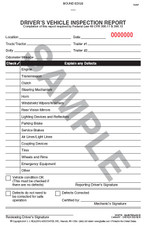 Driver Vehicle Inspection Book 2 ply Simplified DVIR Carbonless