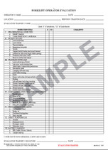 Forklift Operator Evaluation Form