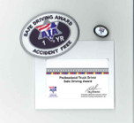 Safe Driver Award - (pin, patch & card)