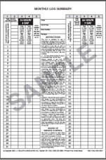 Monthly Log Summary Envelope - Top Gum Flap, White Stock