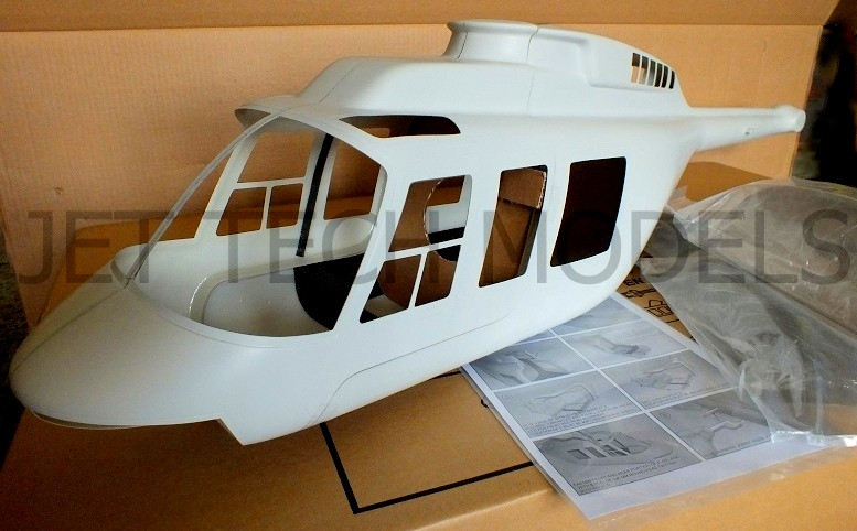 Funkey Jet Ranger Fuselage UNPAINTED for 50 600 size NIB