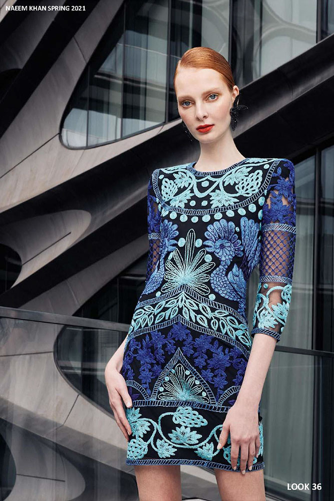 Naeem khan embroidered dress Clearance