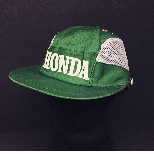 Vintage Honda Motorcycle Original Factory Worker's Green Hat NOS