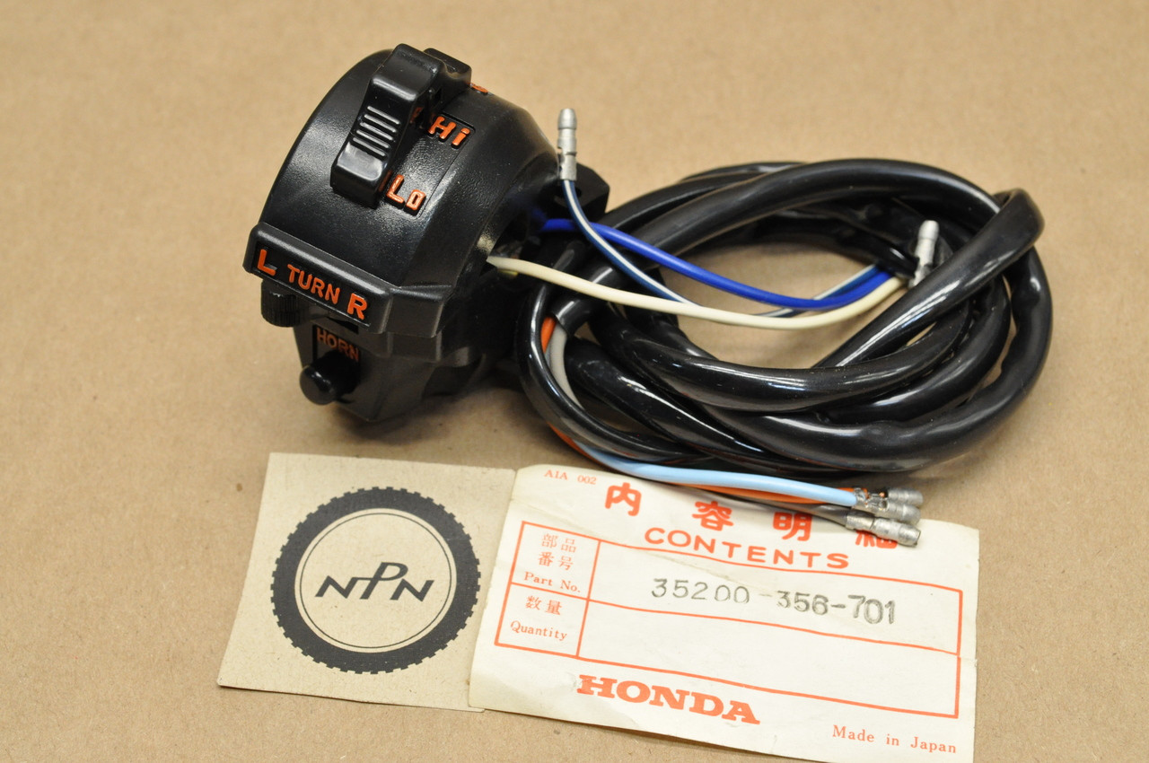 NOS Honda XL250 K2 XL350 K1 Turn Signal Horn Light Hi Lo Control